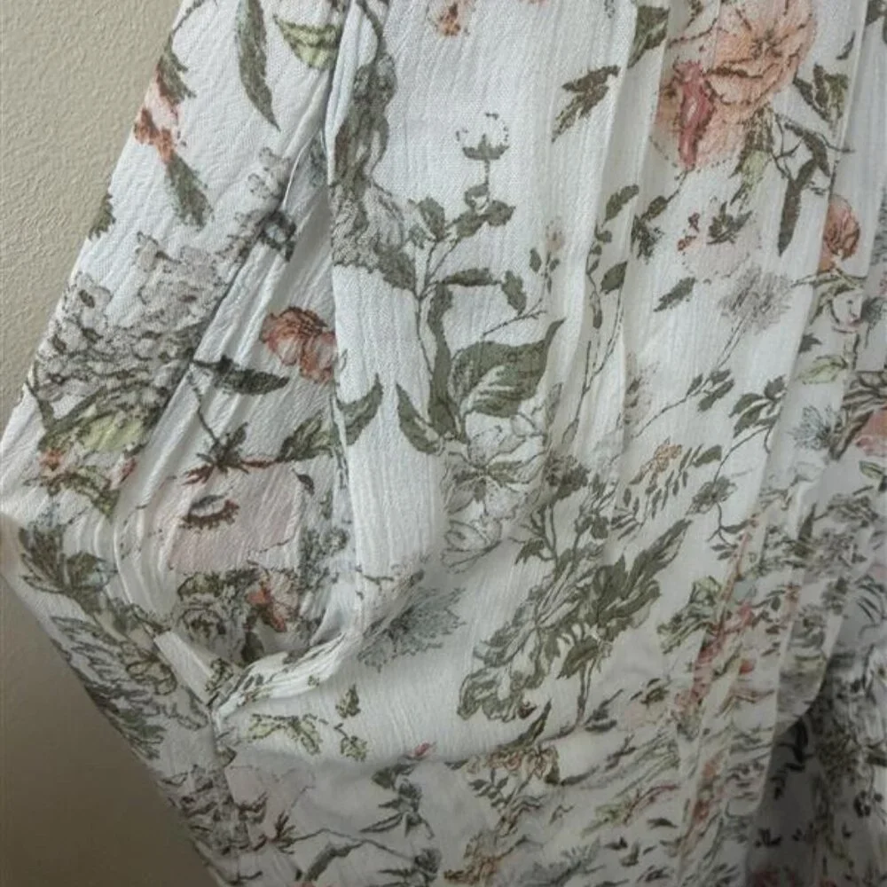 FRYE Floral Button Midi Dress w/ Pockets - Size XL - Picture 5 of 8